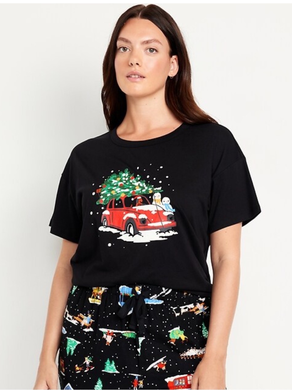 Old Navy Holiday-Graphic T-Shirt for Women M